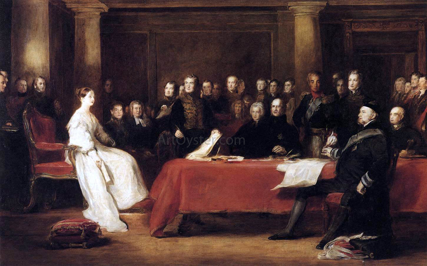 Sir David Wilkie The First Council of Queen Victoria - Canvas Print