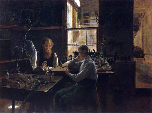 Henry Alexander The First Lesson (also known as The Taxidermist) - Canvas Print