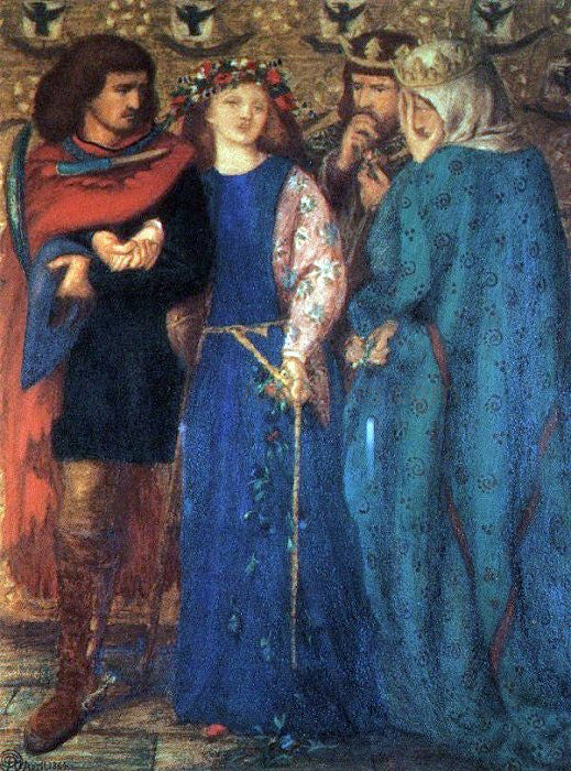Dante Gabriel Rossetti The First Madness of Ophelia - Canvas Print