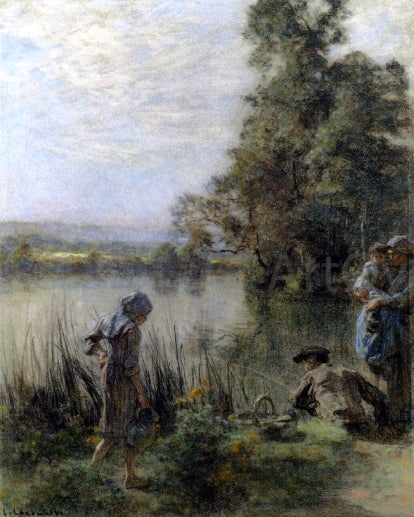 Leon Augustin L'hermitte) The Fisherman's Family - Canvas Print