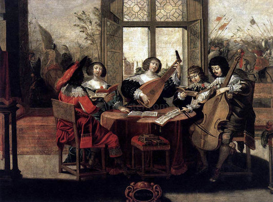Abraham Bosse The Five Senses: Hearing - Canvas Print