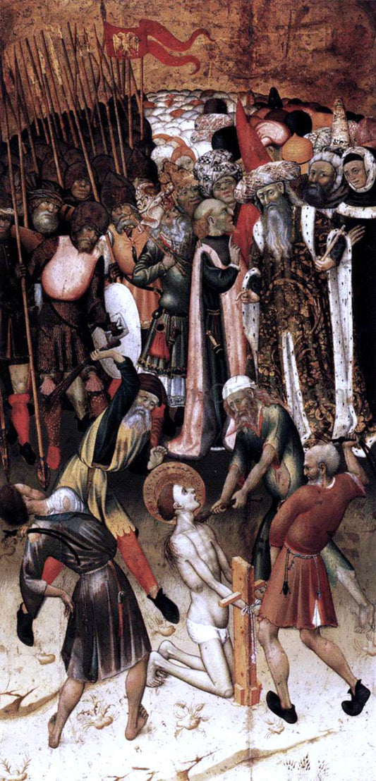 Bernat Martorell The Flagellation of St George - Canvas Print