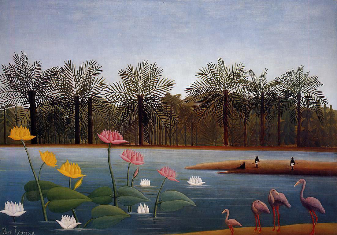 Henri Rousseau The Flamingos - Canvas Print