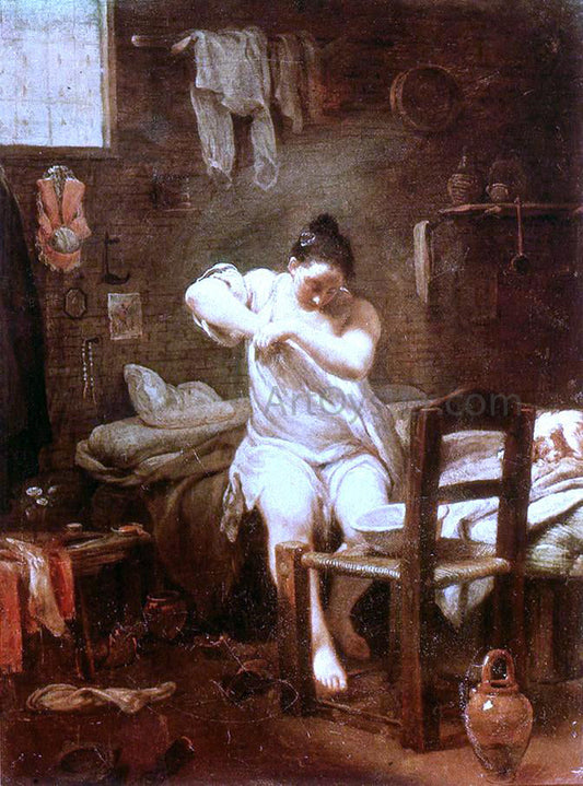Giuseppe Maria Crespi The Flea - Canvas Print