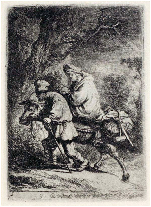 Rembrandt Van Rijn The Flight into Egypt - Canvas Print
