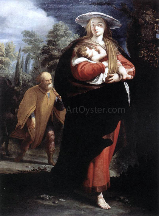 Giovanni Andrea Ansaldo The Flight into Egypt - Canvas Print