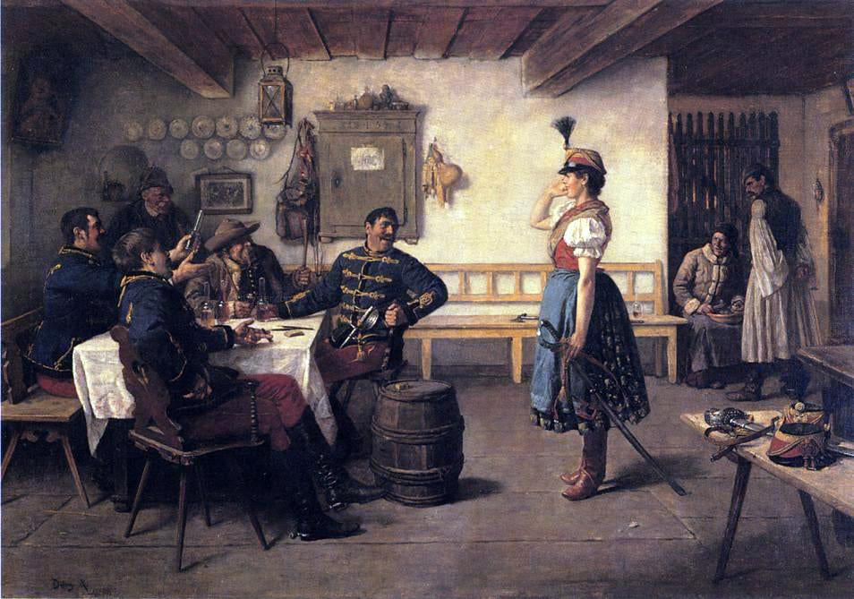 Koloman Dery The Flirt - Canvas Print