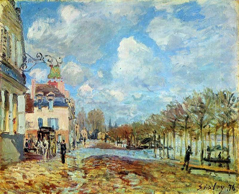 Alfred Sisley The Flood at Port-Marly - Canvas Print