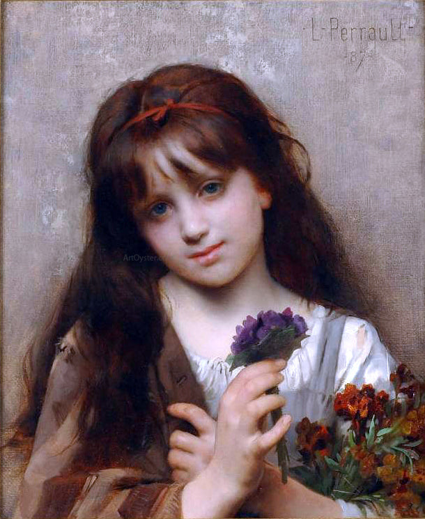Leon Bazile Perrault The Flower Vendor - Canvas Print