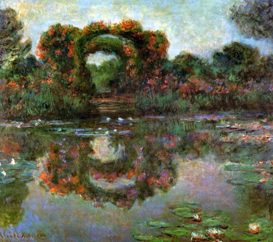 Claude Oscar Monet The Flowered Arches at Giverny - Canvas Print