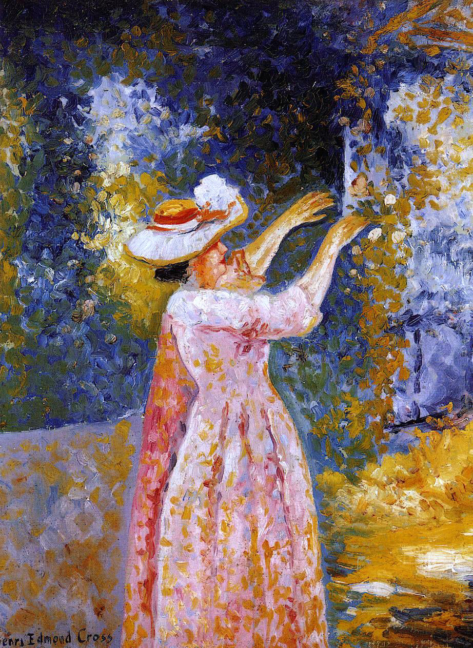 Henri Edmond Cross The Flowered Column - Canvas Print