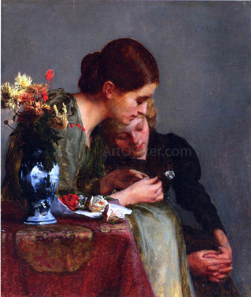 Charles Frederic Ulrich The Flowers - Canvas Print