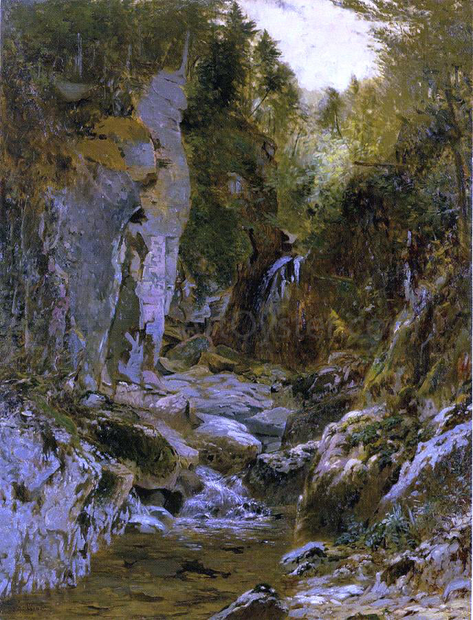 Alexander Helwig Wyant The Flume, Opalescent River, Adirondacks - Canvas Print