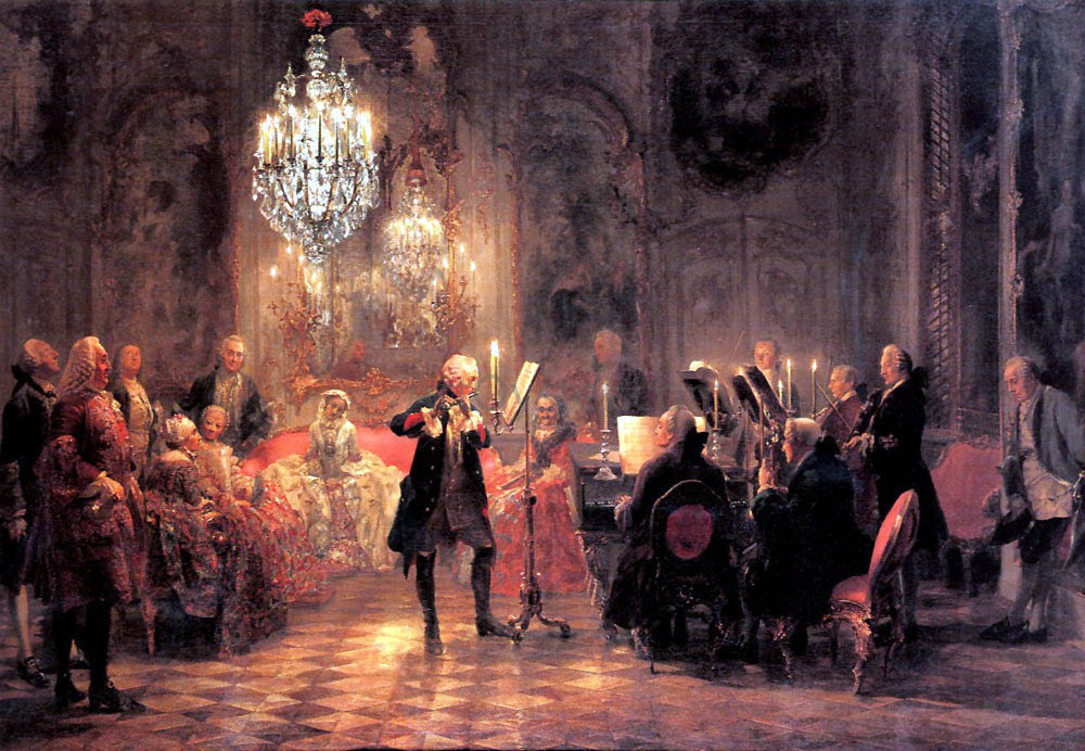 Adolph Von Menzel The Flute Concert - Canvas Print