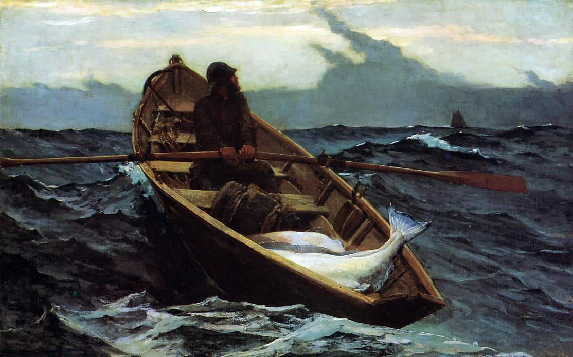 Winslow Homer The Fog Warning - Canvas Print