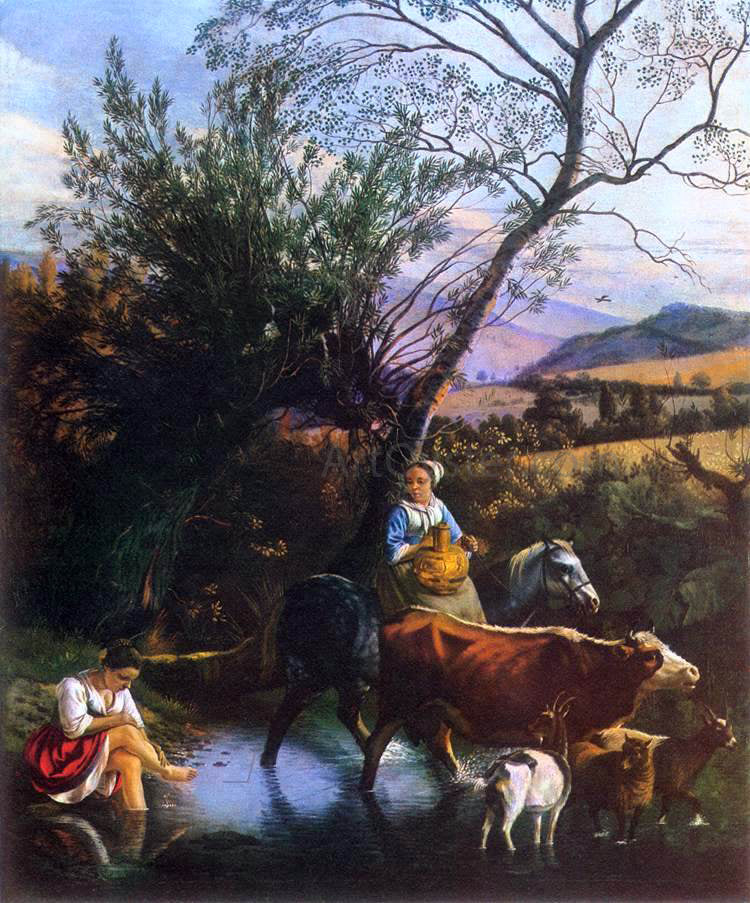 Jan Siberechts The Ford - Canvas Print