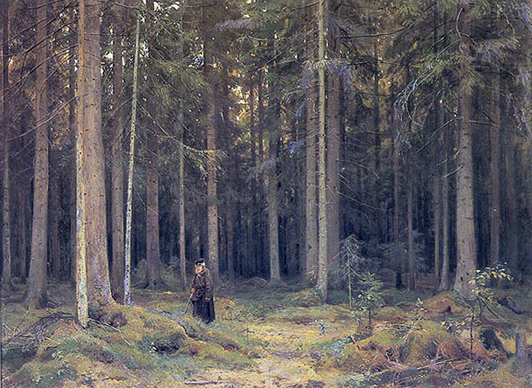 Ivan Ivanovich Shishkin The Forest of Countess Mordvinova - Canvas Print