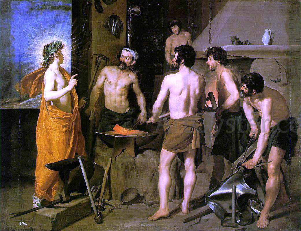 Diego Rodriguez De Silva Velazquez The Forge of Vulcan - Canvas Print