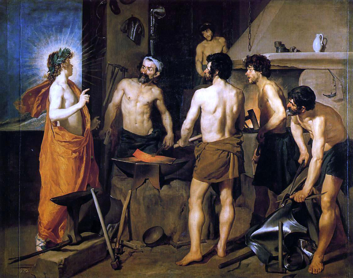 Diego Velazquez The Forge of Vulcan - Canvas Print