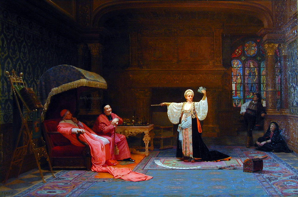 Jehan-Georges Vibert The Fortune Teller - Canvas Print