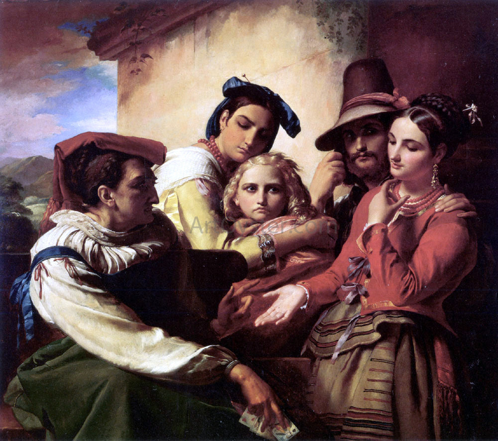 Francois Joseph Navez The Fortune Teller - Canvas Print