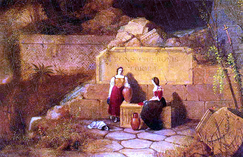 Robert Walter Weir The Fountain of Cicero - Canvas Print