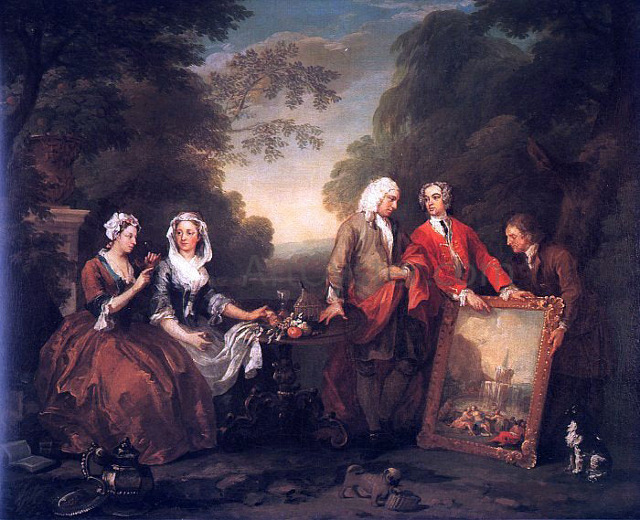 William Hogarth The Fountaine Family - Canvas Print