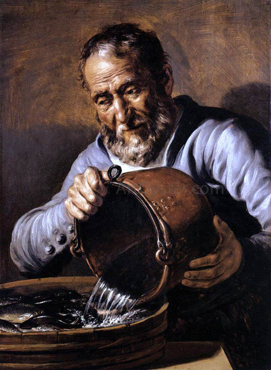 Jan Lievens The Four Elements and Ages of Man: Water and Old Age - Canvas Print