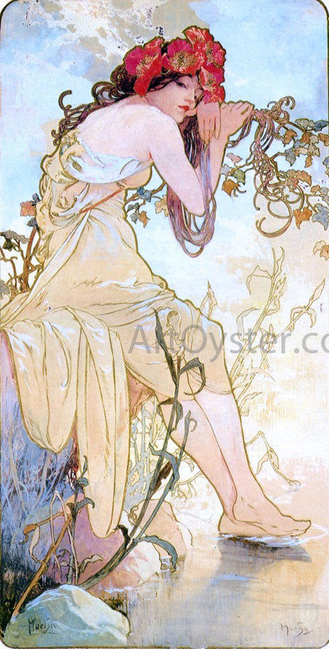 Alphonse Maria Mucha The Four Seasons: Summer - Canvas Print