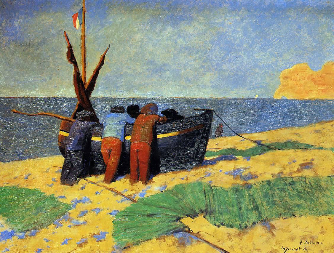 Felix Vallotton The Fourteenth of July at Etretat - Canvas Print