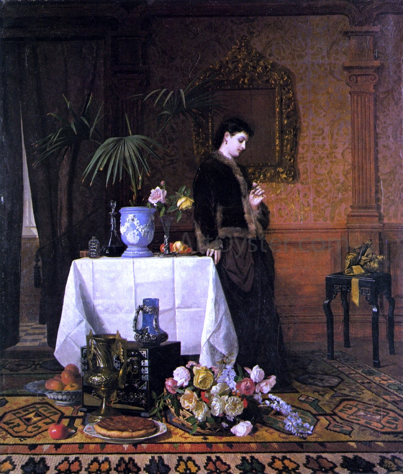 David Emile Joseph De Noter The Fragrent Rose - Canvas Print