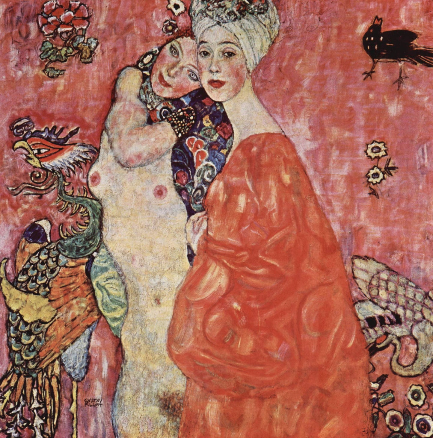 Gustav Klimt A Portrait of the Friends - Canvas Print
