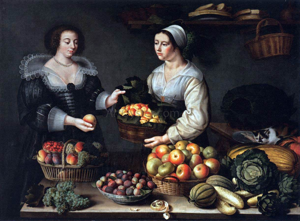 Louise Moillon The Fruit and Vegetable Costermonger - Canvas Print