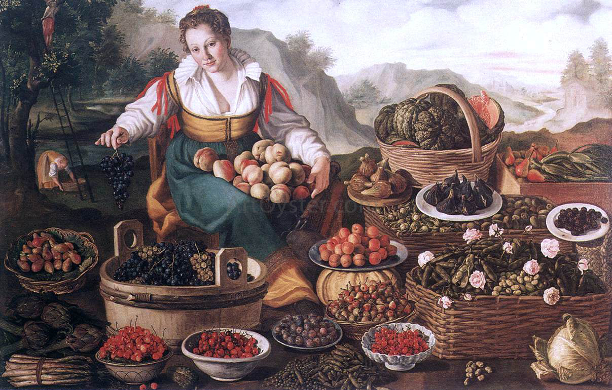 Vincenzo Campi The Fruit Seller - Canvas Print