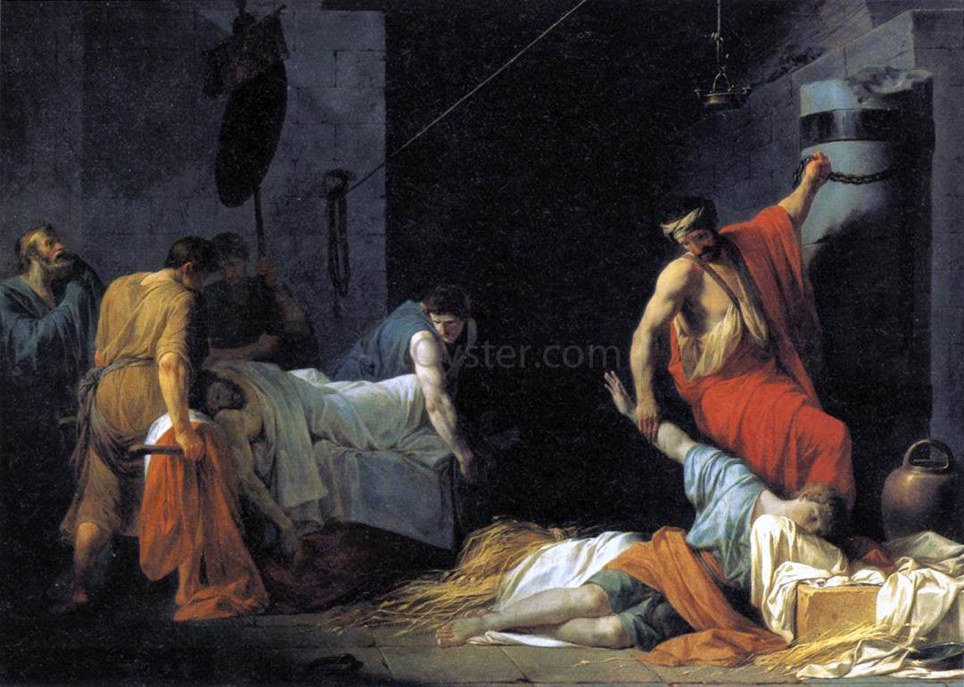 Jean-Francois-Pierre Peyron The Funeral of Miltiades - Canvas Print