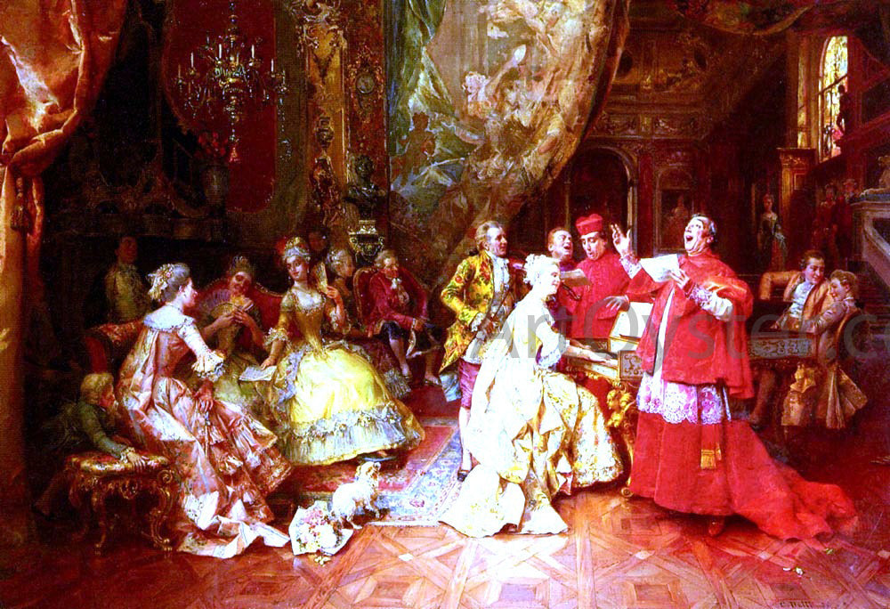 Cesare-Auguste Detti The Gala Recital - Canvas Print