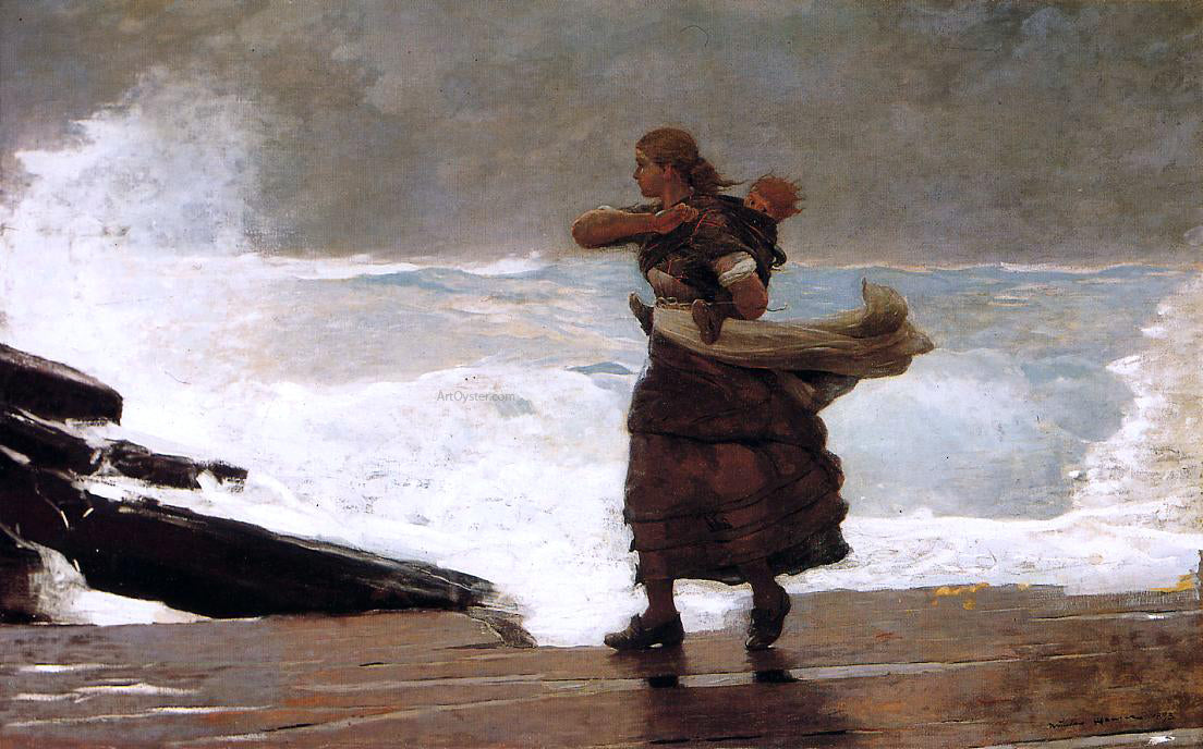 Winslow Homer The Gale - Canvas Print