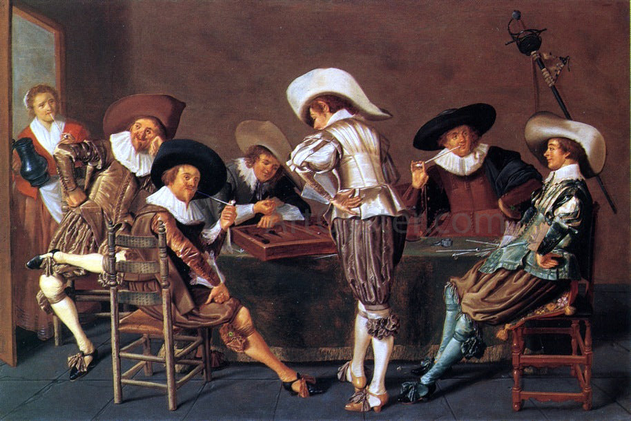 Dirck Hals The Game of Backgammon - Canvas Print