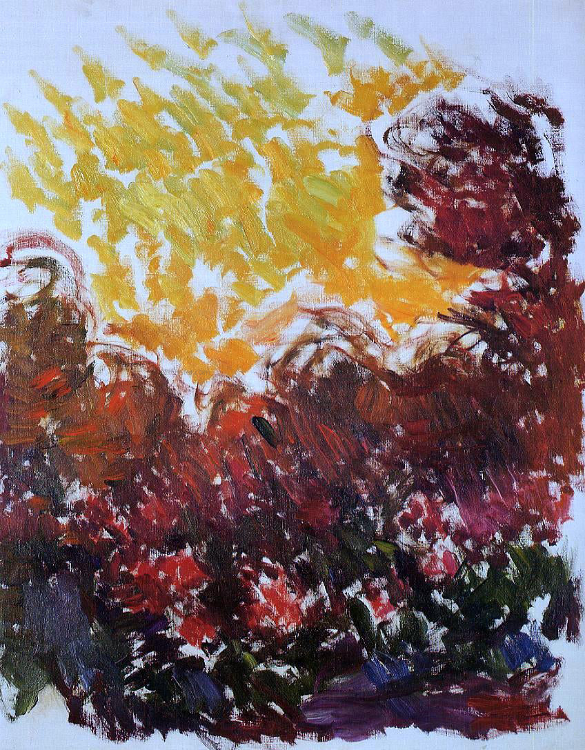 Claude Oscar Monet The Garden at Giverny - Canvas Print
