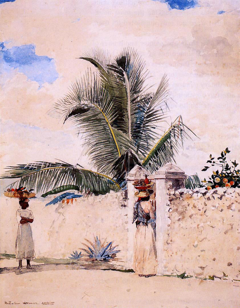 Winslow Homer The Garden Gate - Canvas Print