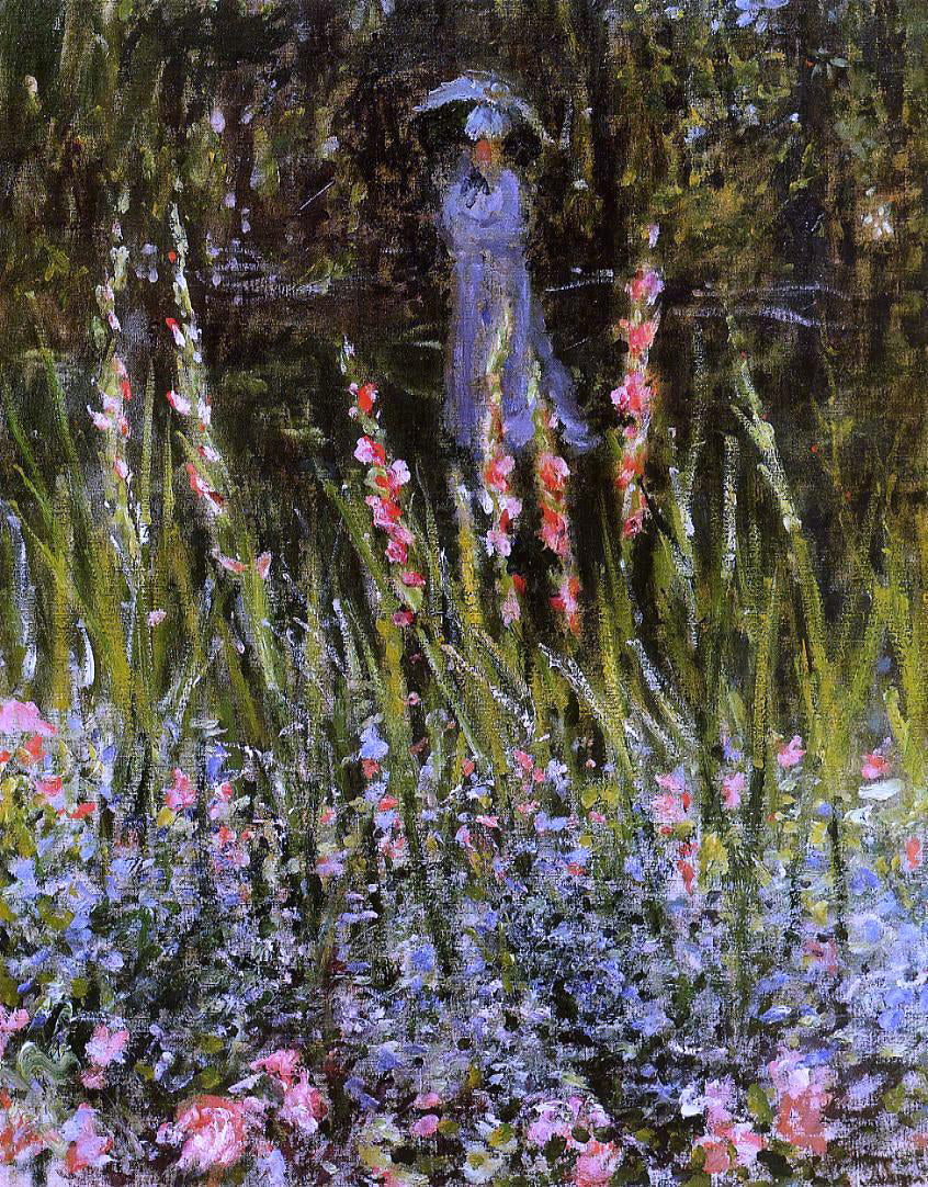 Claude Oscar Monet The Garden, Gladioli - Canvas Print
