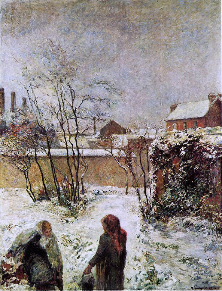 Paul Gauguin The Garden in Winter, rue Carcel - Canvas Print