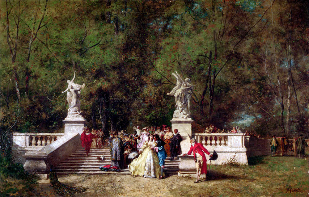 Ferdinand Heilbuth The Garden Party - Canvas Print