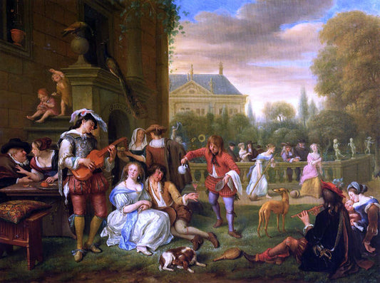 Jan Steen The Garden Party - Canvas Print