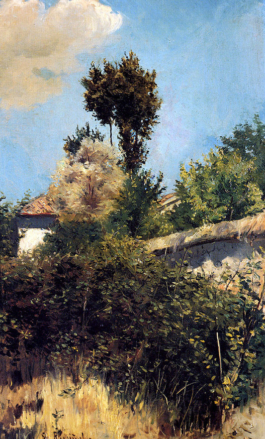 Santiago Rusinol The Garden Wall - Canvas Print