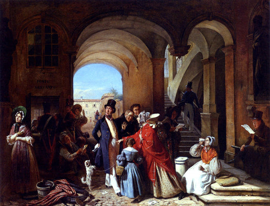 Francois-Auguste Biard The General Delivery - Canvas Print