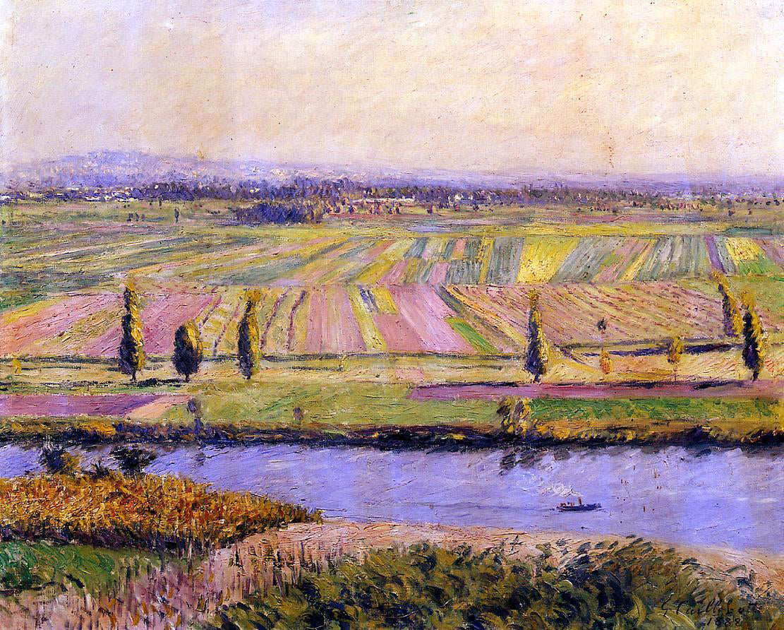 Gustave Caillebotte The Gennevilliers Plain, Seen from the Slopes of Argenteuil - Canvas Print