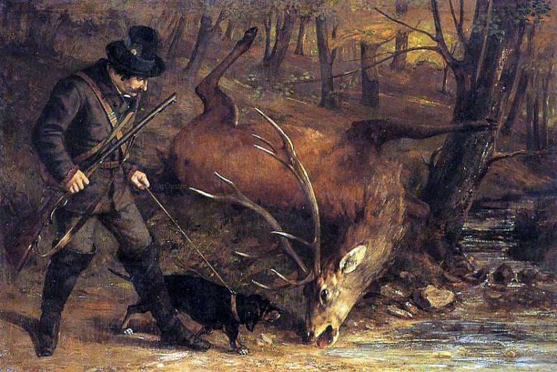 Gustave Courbet The German Huntsman - Canvas Print