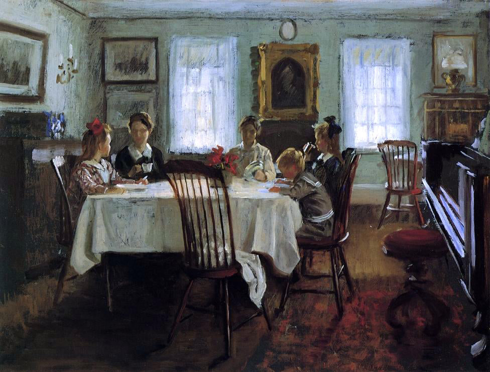 Jr. William Wallace Gilchrist The Gilchrist Family Breakfast - Canvas Print