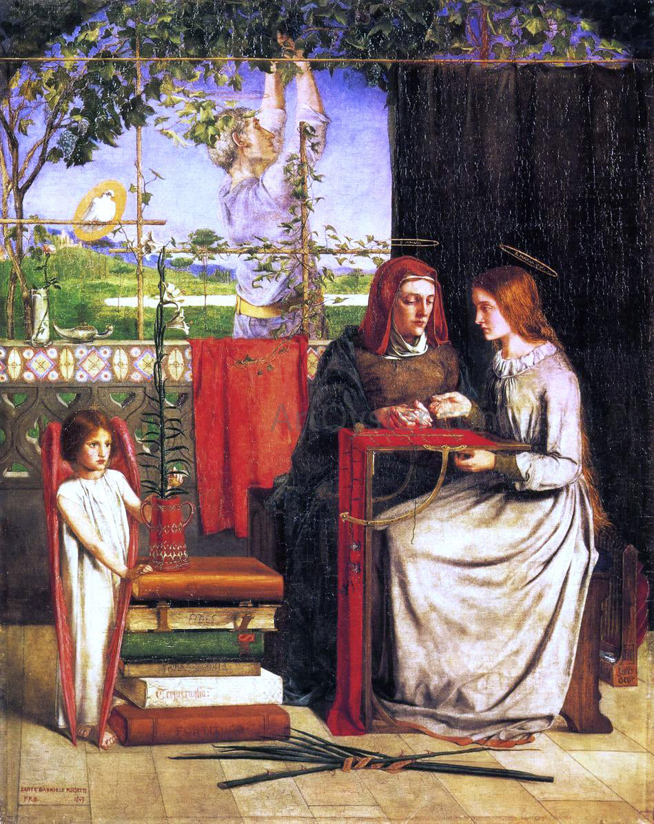 Dante Gabriel Rossetti The Girlhood of Mary Virgin - Canvas Print